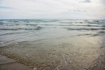 sand on the beach is natural for the background