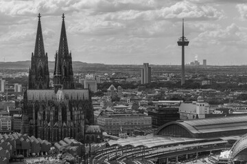 View on the Cologne Cathedral and Colonius Tower