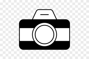 Camera icon. Video camera icon. Photo camera illustration isolated on transparent background. Vector EPS 10
