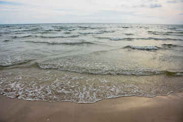 sand on the beach is natural for the background