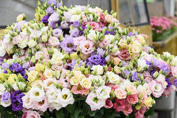 Lysianthus russellianum flowers is a mixed bouquet