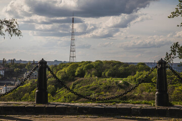 TV tower in Kiev on sunset