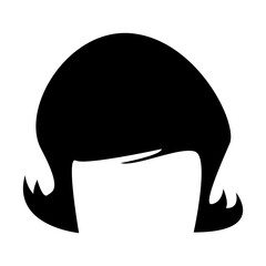 hairstyle icon on white background