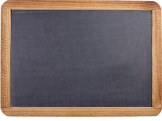 Fototapeta Image of blank chalkboard with wooden frame obraz