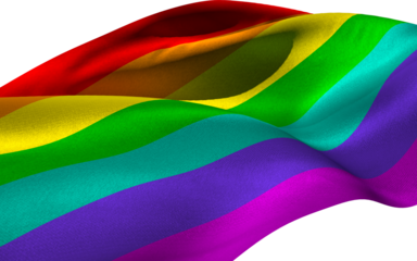 Image of lgbt rainbow flag waving in the wind