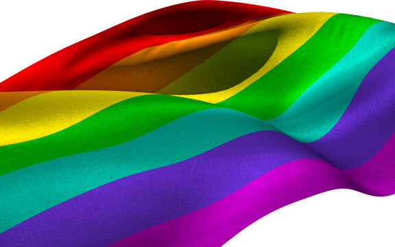 Image of lgbt rainbow flag waving in the wind