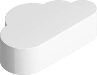 Image of white 3d cloud symbol