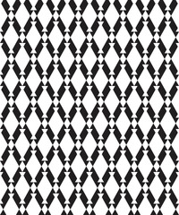 Formal diamond pattern on white background. Monochrome abstract art. White diamond shape on black backdrop.