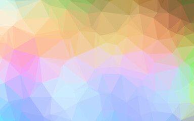 Light Multicolor, Rainbow vector triangle mosaic cover.