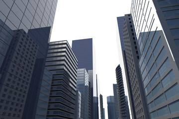 Fototapeta na wymiar Image of cityscape with modern buildings