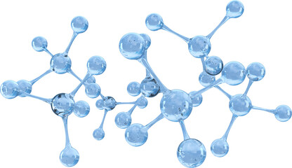 Image of network of light blue molecule chemistry models
