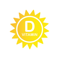 Vitamin D and the sun. Vector illustration