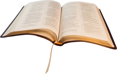 Obraz premium Image of close up of open book in brown cover