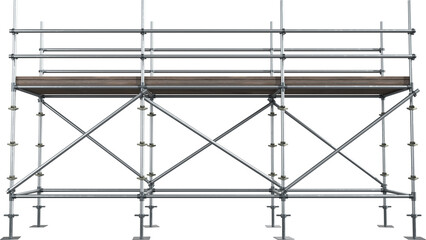 Image of construction site scaffolding and platform - obrazy, fototapety, plakaty