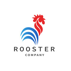 Rooster logo for companies. Vector illustration
