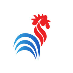 Rooster on a white background. Vector illustration © StudioGraphic