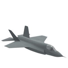 3D rendering illustration of a stealth aircraft fighter jet