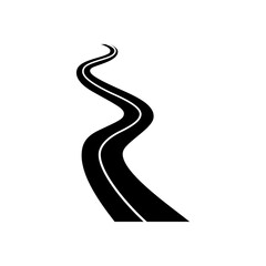 Road icon vector. route illustration sign. trip symbol or logo.
