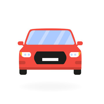 Car with numbers on a white background. Vector illustration