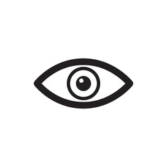 Eye Icon Vector in Trendy Flat Design