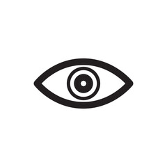 Eye Icon Vector in Trendy Flat Design