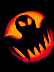 Fototapeta premium Halloween Pumpkin greeting card design