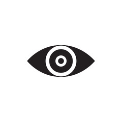 Eye Icon Vector in Trendy Flat Design