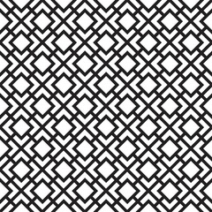 Black interlaced pattern on white background. Black interlocking pattern on white backdrop.