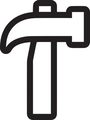 hammer icon, stock vector illustration flat design style
