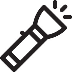 Line flashlight icon illustration isolated vector sign symbol
