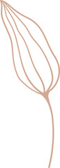 Leaf Minimalist Line Art Ornament