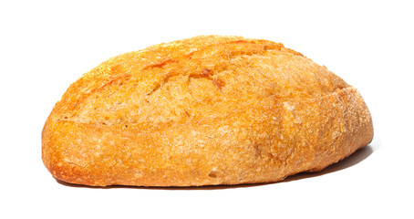Round white bread isolated