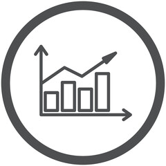 black business chart icon button