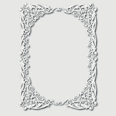 Frame, in the style of an ornament, Vector illustration eps 10, Art.