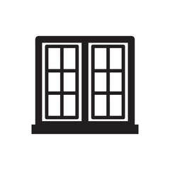 Window Vector Icon in Trendy Flat Design