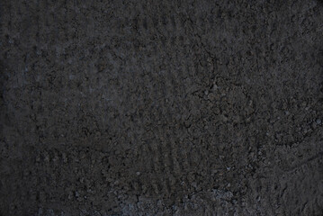 Dark Black soil texture and background