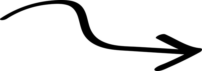 Arrow Line Sign Doodle Line