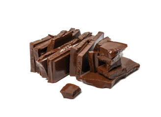 Broken Chocolate Bar Isolated