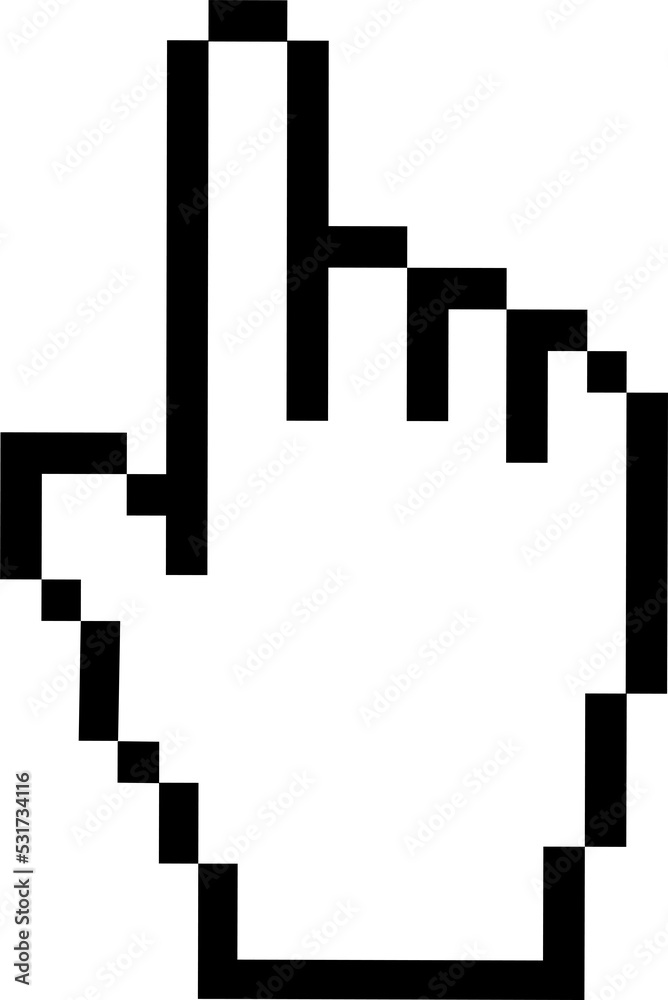 Fototapete Hand cursor icon click. Hand click icon. Finger pointer isolated vector