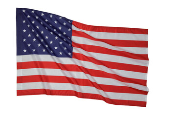 Flag of the United States of America isolated on wihte background.