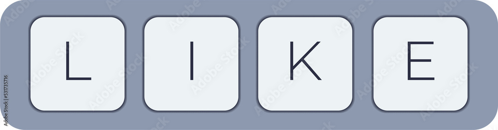 Aufkleber Computer keyboard key with key like. Keyboard keys icon button