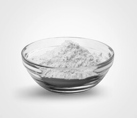 Abstract white powder in white background
