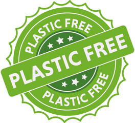 Plastic free round stamp with ribbon. Label sign