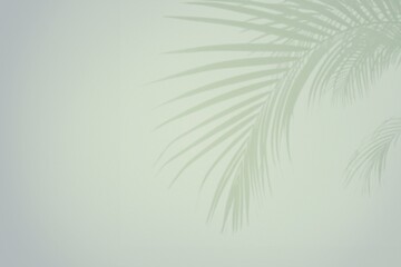 Fototapeta na wymiar Tropic palm shadow on a pastel color background.