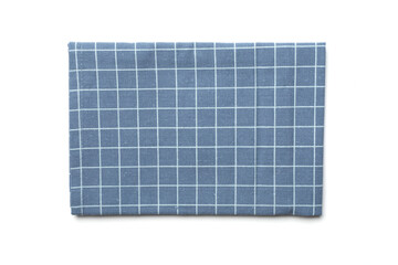 Folded napkin isolated on white background, top view