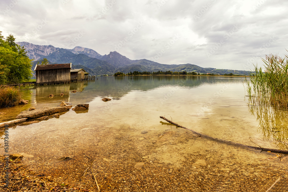 Poster spätsommerabend am kochelsee