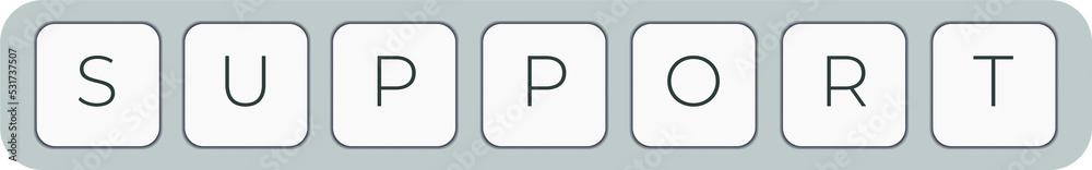 Leinwandbilder Computer keyboard key with key support. Keyboard keys icon button