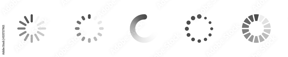 Fototapete circular loading buffering icons vector video ready for animation gif all keyframes frames bufring c