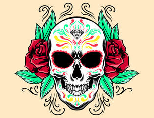 Mexican sugar skull