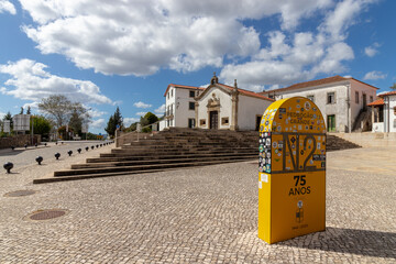 Milestone of the Portuguese National Road number 2, in the town of Pedrogão Grande, EN2 Portugal